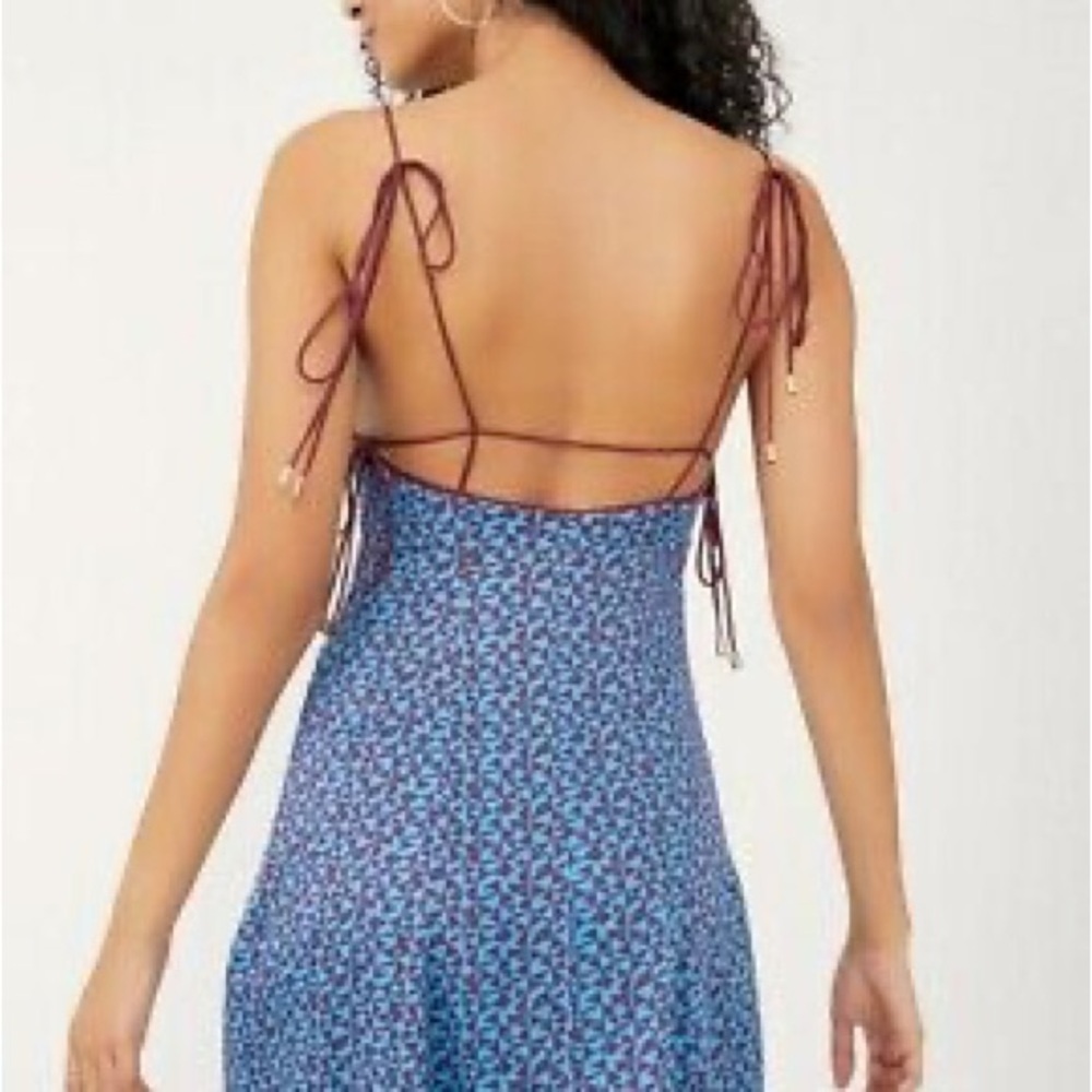 NWT Free People Kai mini dress blue Medium - Picture 3 of 8